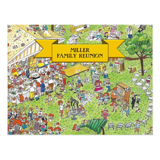 family reunion invites postcard