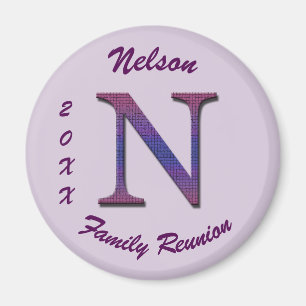 Family Reunion Keepsake Colourful Letter N Magnet