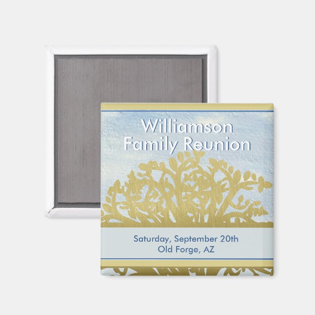Family Reunion Keepsake Genealogy Tree  Magnet (Front/Back)