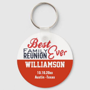 Family Reunion Keepsake Party Favour Key Ring