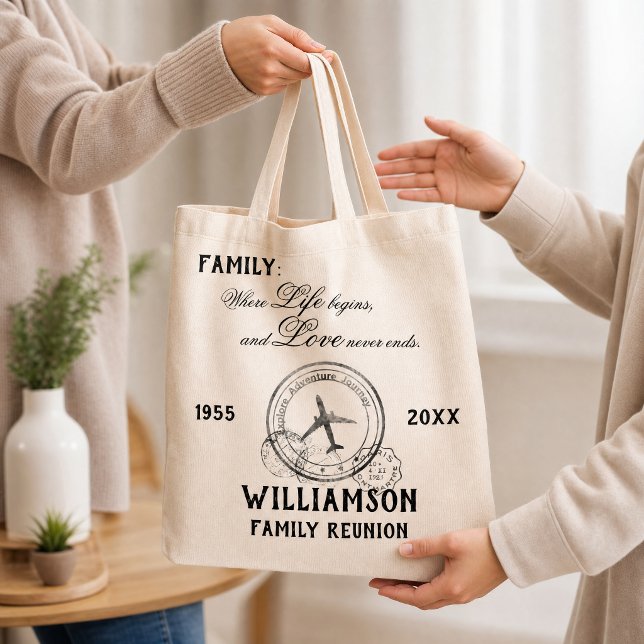 Family Reunion Keepsake Quote Tote Bag (Creator Uploaded)
