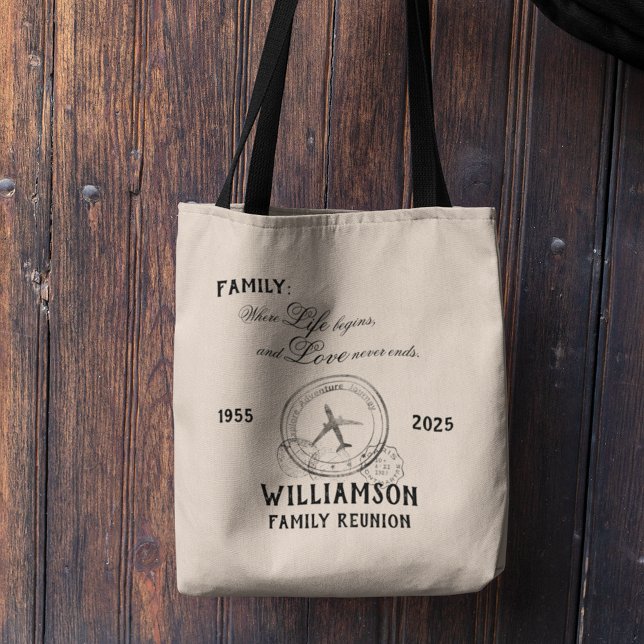 Family Reunion Keepsake Quote Tote Bag (Creator Uploaded)