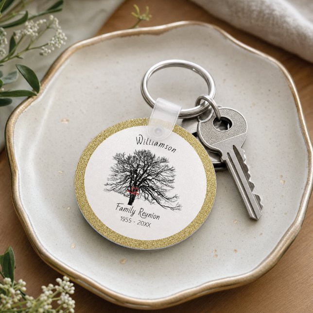 Family Reunion Keepsake Tree | Gold Key Ring (Creator Uploaded)