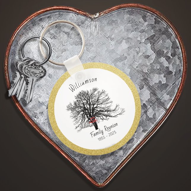Family Reunion Keepsake Tree | Gold Key Ring (Creator Uploaded)