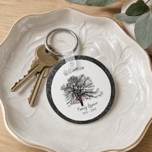 Family Reunion Keepsake Tree Key Ring