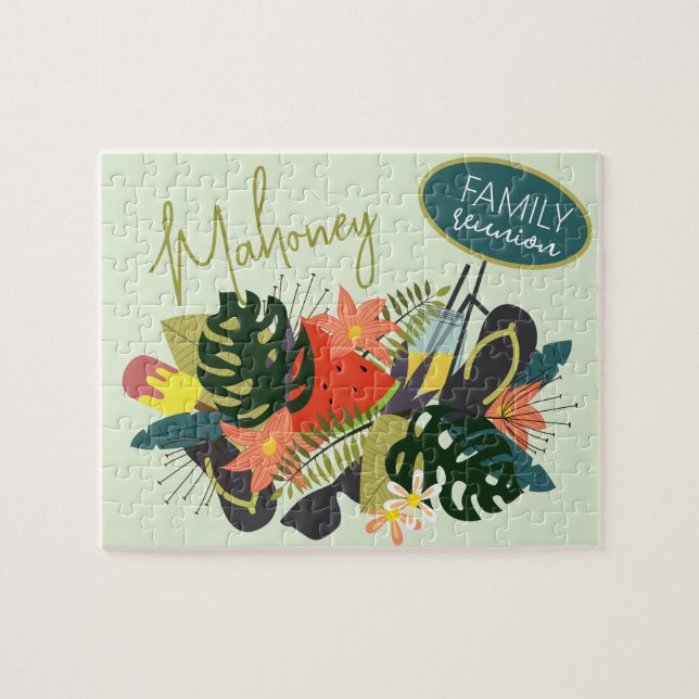 Family Reunion last name jigsaw Jigsaw Puzzle (Horizontal)