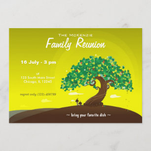 Family Reunion (Lime) Invitation