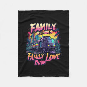 Family Reunion Love Train Team Gathering Trip Fleece Blanket
