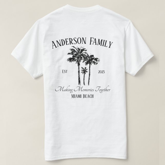 Family Reunion matching summer vacation T-Shirt (Design Back)