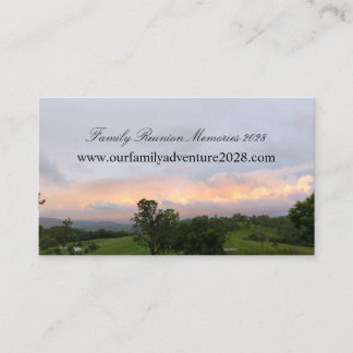Family Reunion Memories Website  Business Card