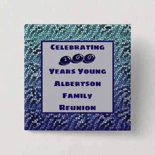 Family Reunion Milestone Birthday Celebration 15 Cm Square Badge