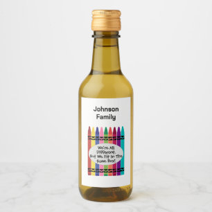 Family Reunion Mini Wine Bottle Labels