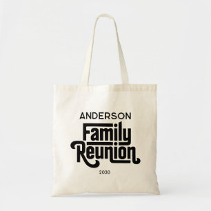 Family Reunion Minimalist Black White Classic Tote Bag