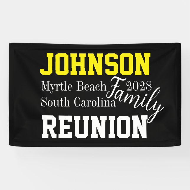 Family Reunion Modern Typography Party Banner (Horizontal)