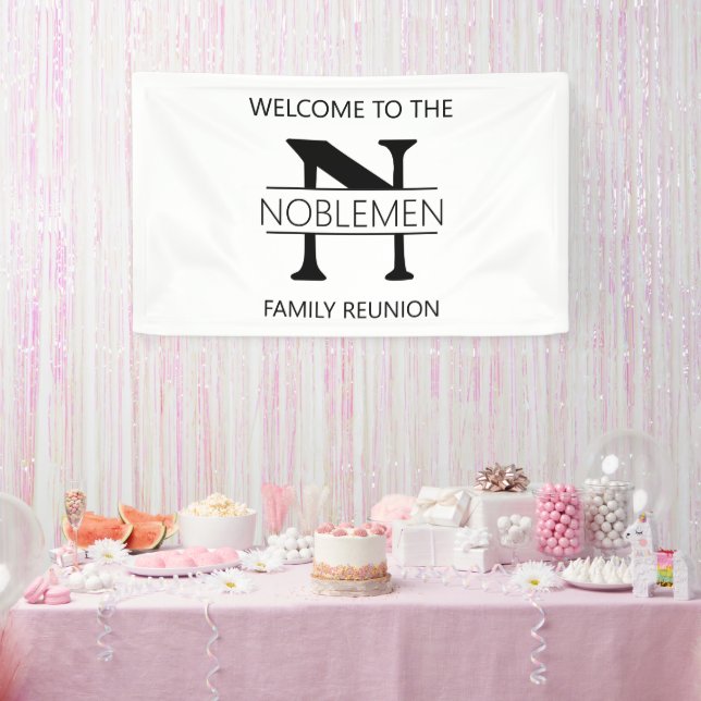 Family Reunion MONOGRAM Large Banner (Party)