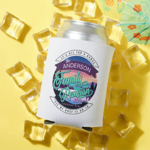 Family Reunion Mountain Lake Landscape Dk ID1126 Can Cooler