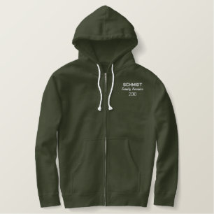 Family Reunion Name & Year Embroidered Hoodie
