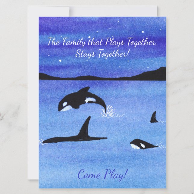 Family Reunion Orca Invitation (Front)