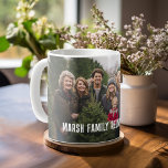 Family Reunion Panoramic Photo with Type Coffee Mug<br><div class="desc">A fun way to display a photo of your family reunion. This template is set up for 1 landscape or panoramic photo --- enough to fit a group photo of the entire family. The simple text overlay is in white.</div>