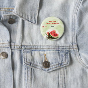Family Reunion Park Cookout Watermelon Button