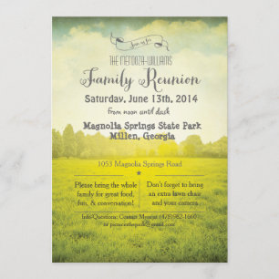 Family Reunion Park Invitation