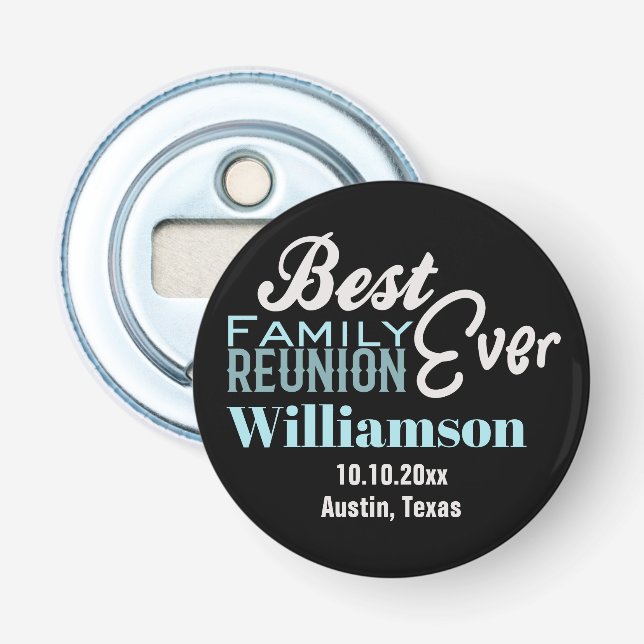 Family Reunion Party Favour Keepsake Bottle Opener (Front)