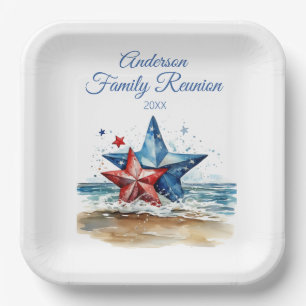 Family Reunion Party Invitation Paper Plate