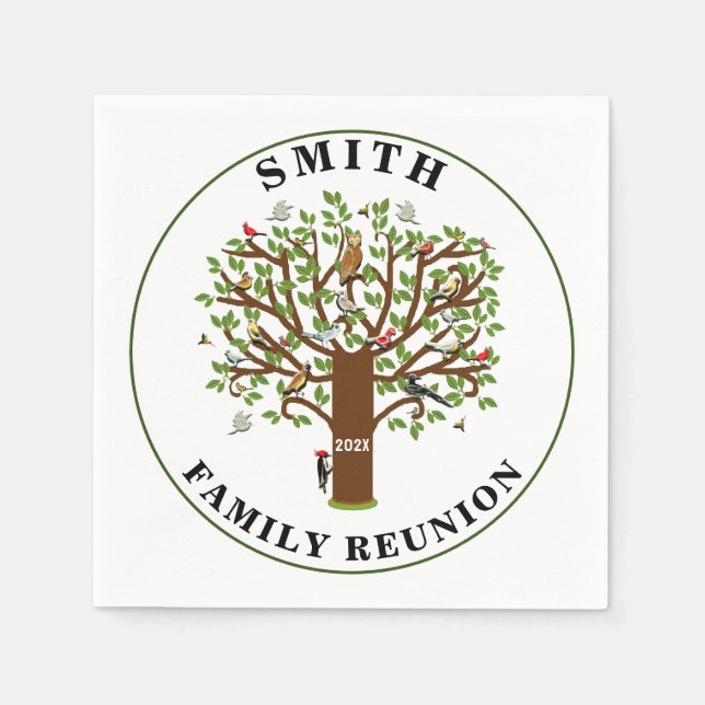 Family Reunion Party Napkin (Front)