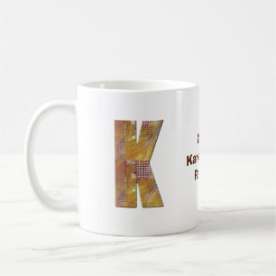 Family Reunion Patchwork Quilt K Monogram Coffee Mug