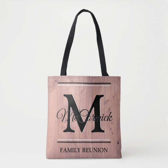 Family Reunion Personalised Canvas Fabric Tote Bag (Front)