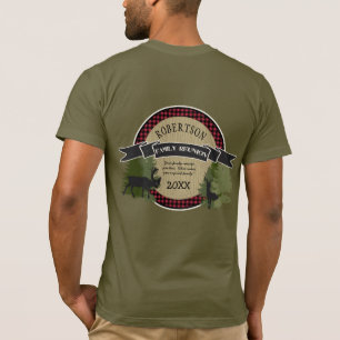 Family Reunion Personalised Name Deer Moose Trees T-Shirt