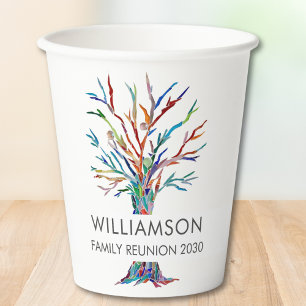  Family Reunion Personalized Family Tree Paper Cup