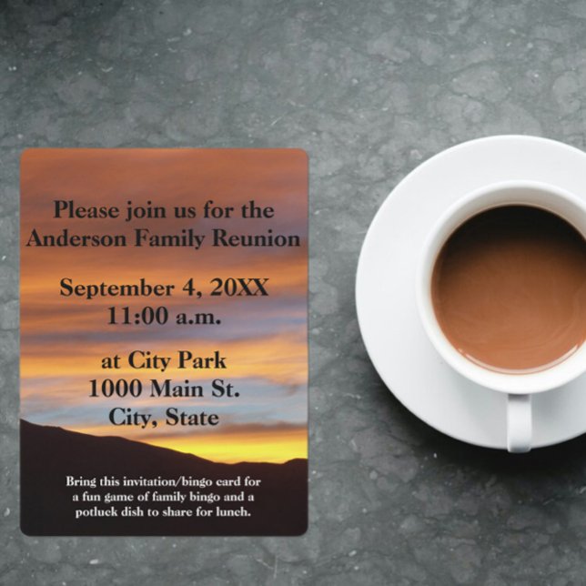 Family Reunion Photo Bingo Sunset Photo (Creator Uploaded)