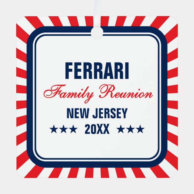 Family Reunion Photo Christmas Ornament (Front)