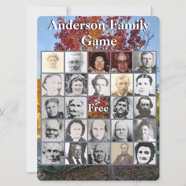 Family Reunion Photo Game Colourful Fall Tree (Front)