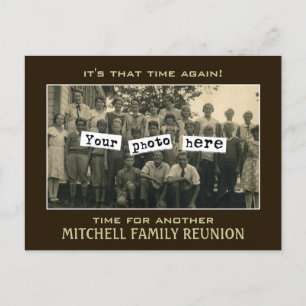 Family Reunion Photo Template Postcard