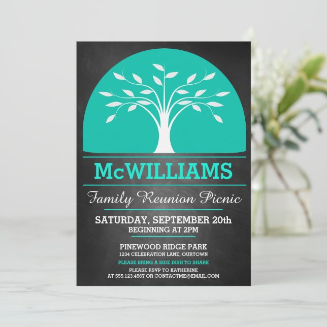 Family Reunion Picnic Invitation (Standing Front)