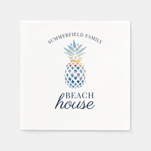 Family Reunion Pineapple Tropical Beach Custom Napkin