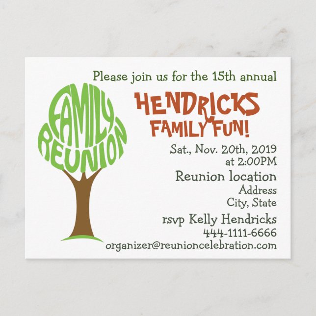 Family reunion postcard (Front)