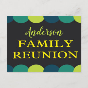 Family Reunion Potluck Picnic Summer Party Postcard
