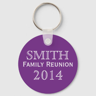 Family Reunion Purple Background Key Ring