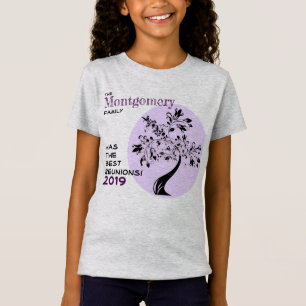 Family Reunion Purple Modern Art Tree  Memento T-Shirt