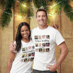 Family Reunion Quote Name 12 Photo Collage   T-Shirt<br><div class="desc">Capture the magic of your family reunions with our Family Reunion Quote Name 12 Photo Collage t-shirt. With space for up to 12 photos in a customisable template, you can design a one-of-a-kind shirt that showcases your family's special moments. It's the perfect blend of style and sentimentality for any family...</div>