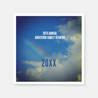 Family Reunion Rainbow Colourful Summer Picinic Napkin