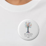 Family Reunion Rainbow Family 6 Cm Round Badge<br><div class="desc">Give these stylish Family Reunion buttons as keepsakes at your family party. They feature a family tree in the colours of the rainbow. Customise them it with your family name and the year. This unique design is a print of my Family Tree mosaic which was made from tiny pieces of...</div>