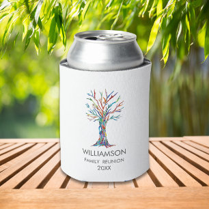 Family Reunion Rainbow Family Tree Can Cooler