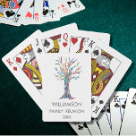 Family Reunion Rainbow Family Tree Playing Cards<br><div class="desc">These stylish playing cards are decorated with a family tree in the colors of the rainbow. Useful at your family gathering and as a keepsake after. Customize them with your family name and the year. This unique design is a print of my Family Tree mosaic which was made from tiny...</div>
