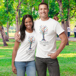Family Reunion Rainbow Family Tree T-Shirt<br><div class="desc">There is a Family Reunion T-shirt for all the men of the family! These stylish T-shirts are decorated with a family tree in the colours of the rainbow. Customise them with your family name and the year. This unique design is a print of my Family Tree mosaic which was made...</div>