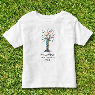 Family Reunion Rainbow Family Tree  Toddler T-Shirt