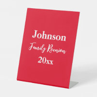Family Reunion Red and White Name Year Template